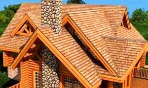 Крыша бревенчатого дома