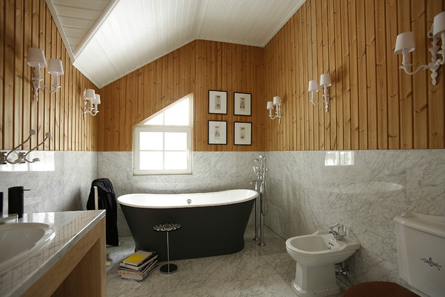 Дизайн ванной в деревянном доме 1