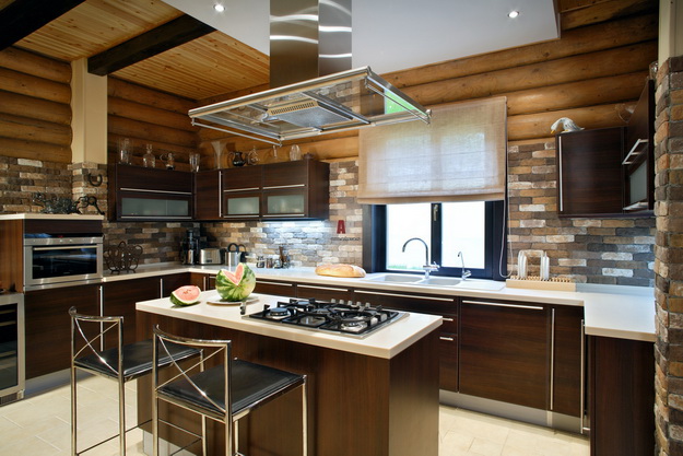 Обустраиваем кухню в деревянном доме - дизайн и интерьер 6