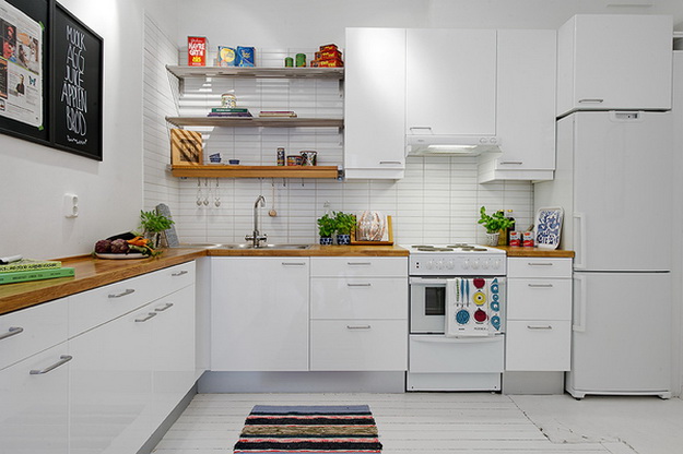 Скандинавский дизайн – кухни, совмещенные с гостиной 2