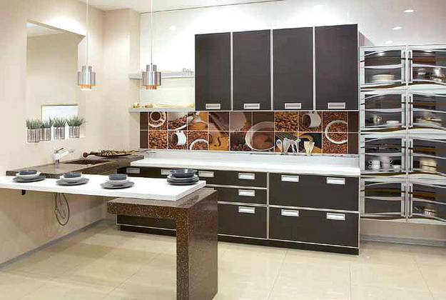 Кухонный фартук из ПВХ панелей - планируем дизайн современной кухни 7